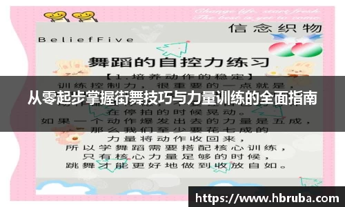 从零起步掌握街舞技巧与力量训练的全面指南