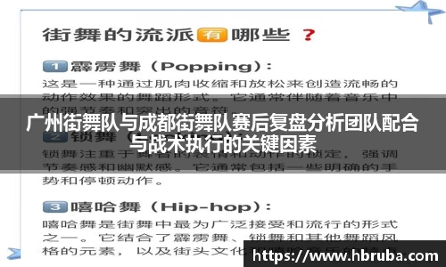 广州街舞队与成都街舞队赛后复盘分析团队配合与战术执行的关键因素